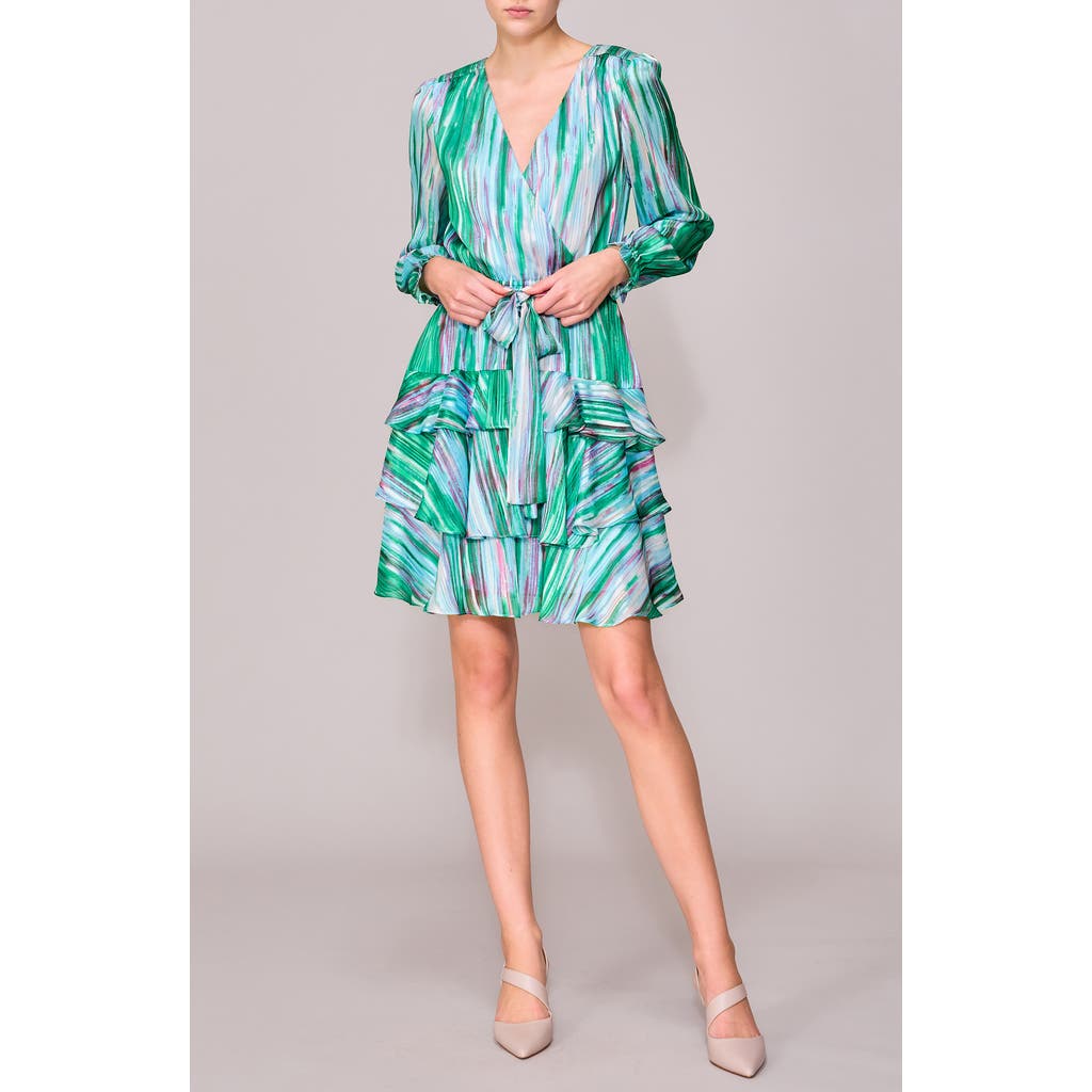 Melloday Long Sleeve Tiered Minidress