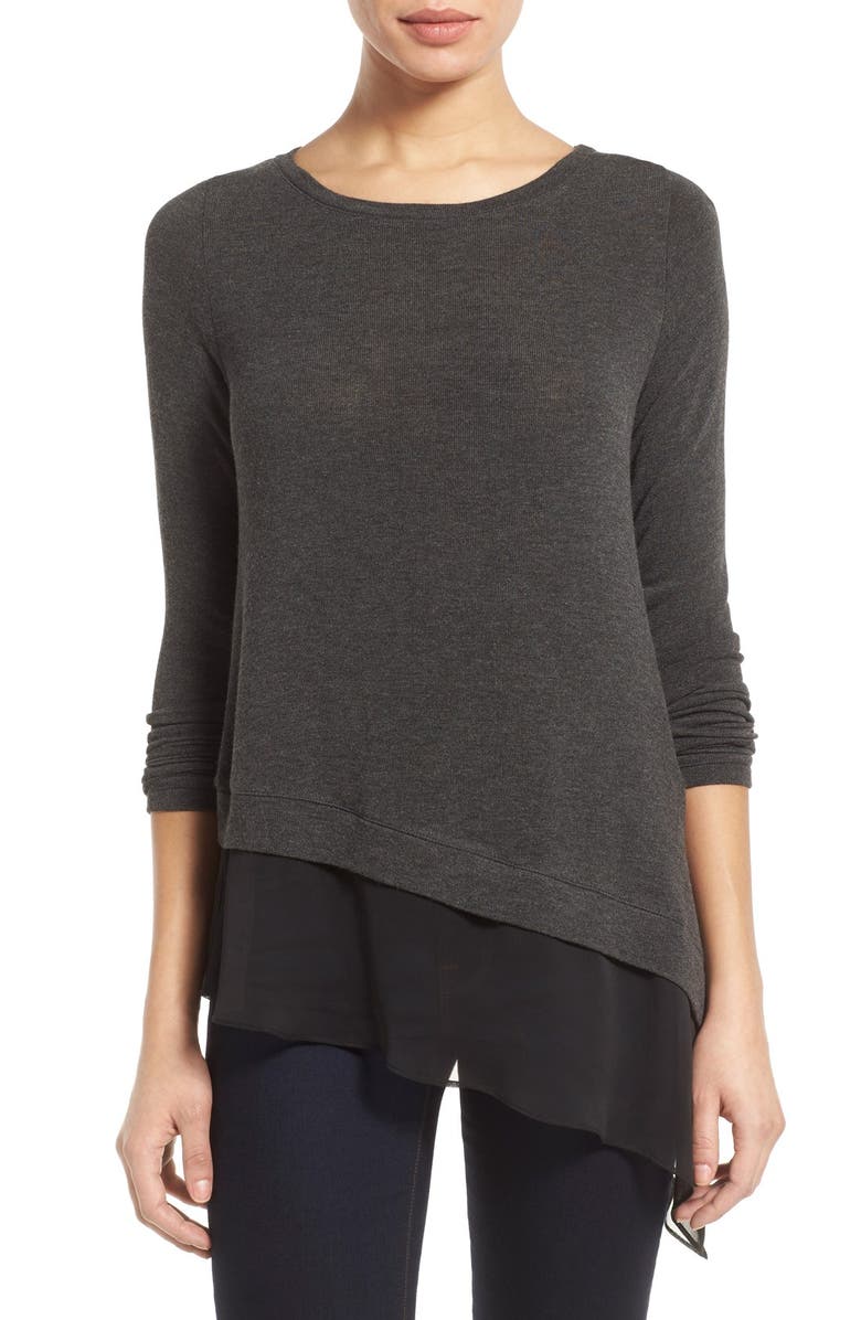 Matty M Asymmetrical Hem Layer Look Top, Main, color, 