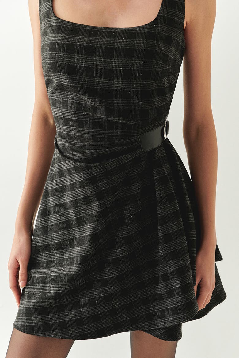 Jada Mini Dress, Alternate, color, ANTHRACITE