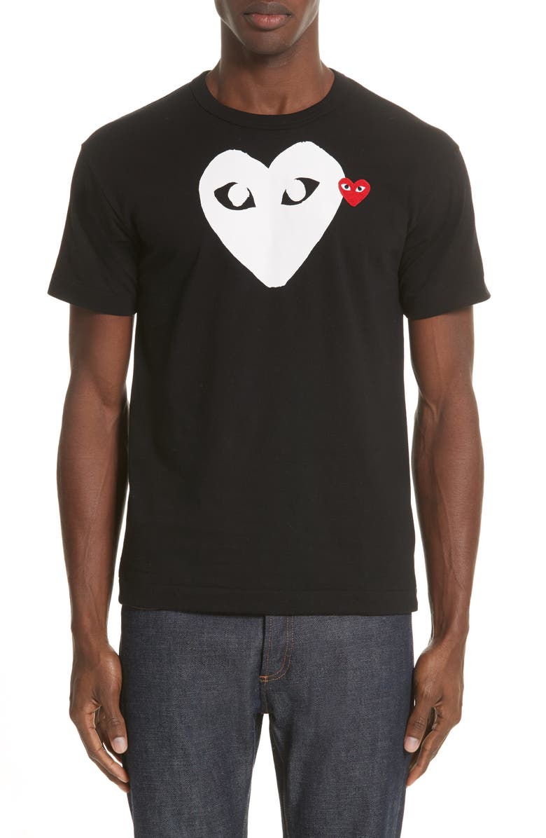 Comme des Garçons PLAY X-Ray Heart Logo Graphic Tee, Main, color,