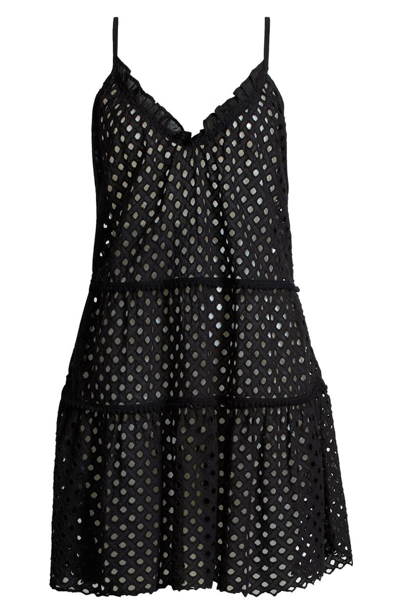 Ramy Brook Marg Eyelet Cover-Up Minidress, Alternate, color, 