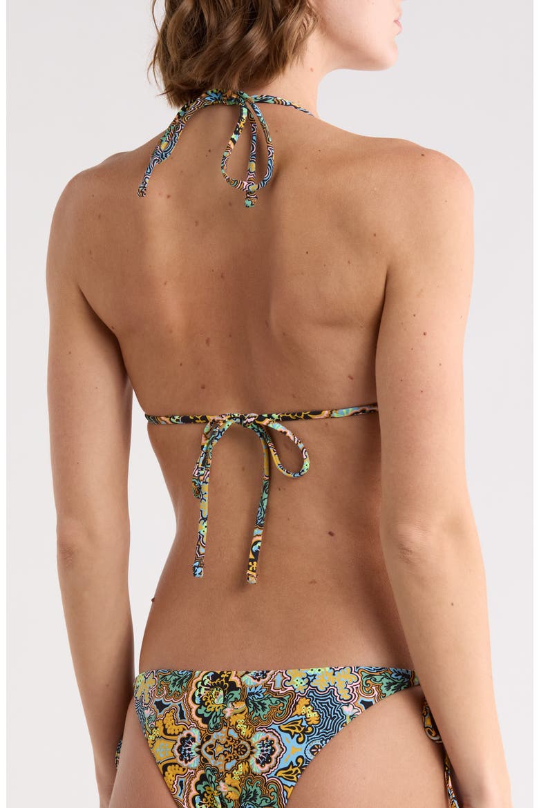 Balmy Reversible Triangle Bikini Top, Alternate, color, BROWN