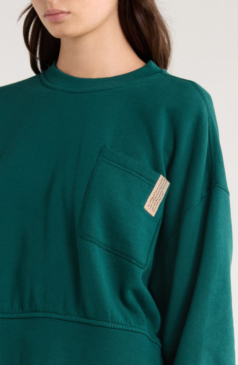 Lunya Silksweats Cotton & Silk Blend Sweatshirt, Alternate, color, Noble Green