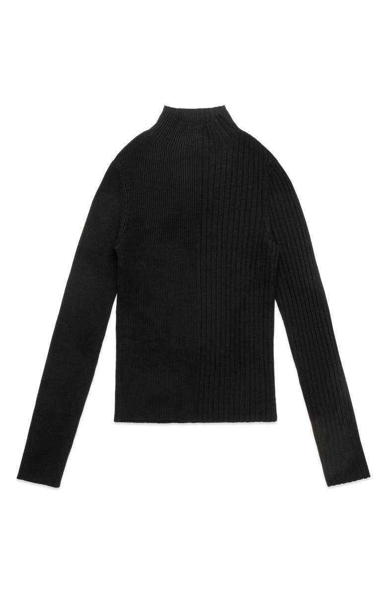 DELUC Nate Funnel Neck Sweater, Main, color, Black