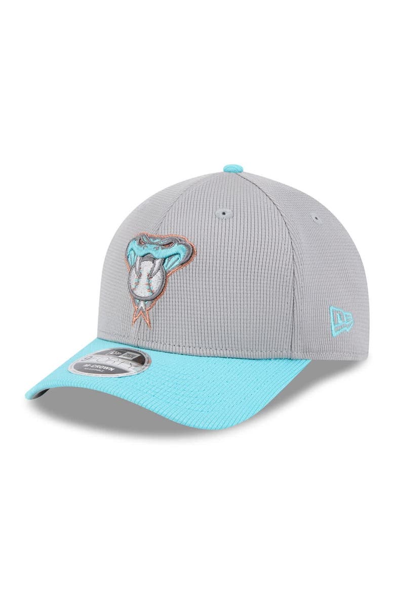 New Era Men's New Era Gray/Teal Arizona Diamondbacks 2025 Batting Practice 9FORTY M-Crown Adjustable Hat, Main, color,