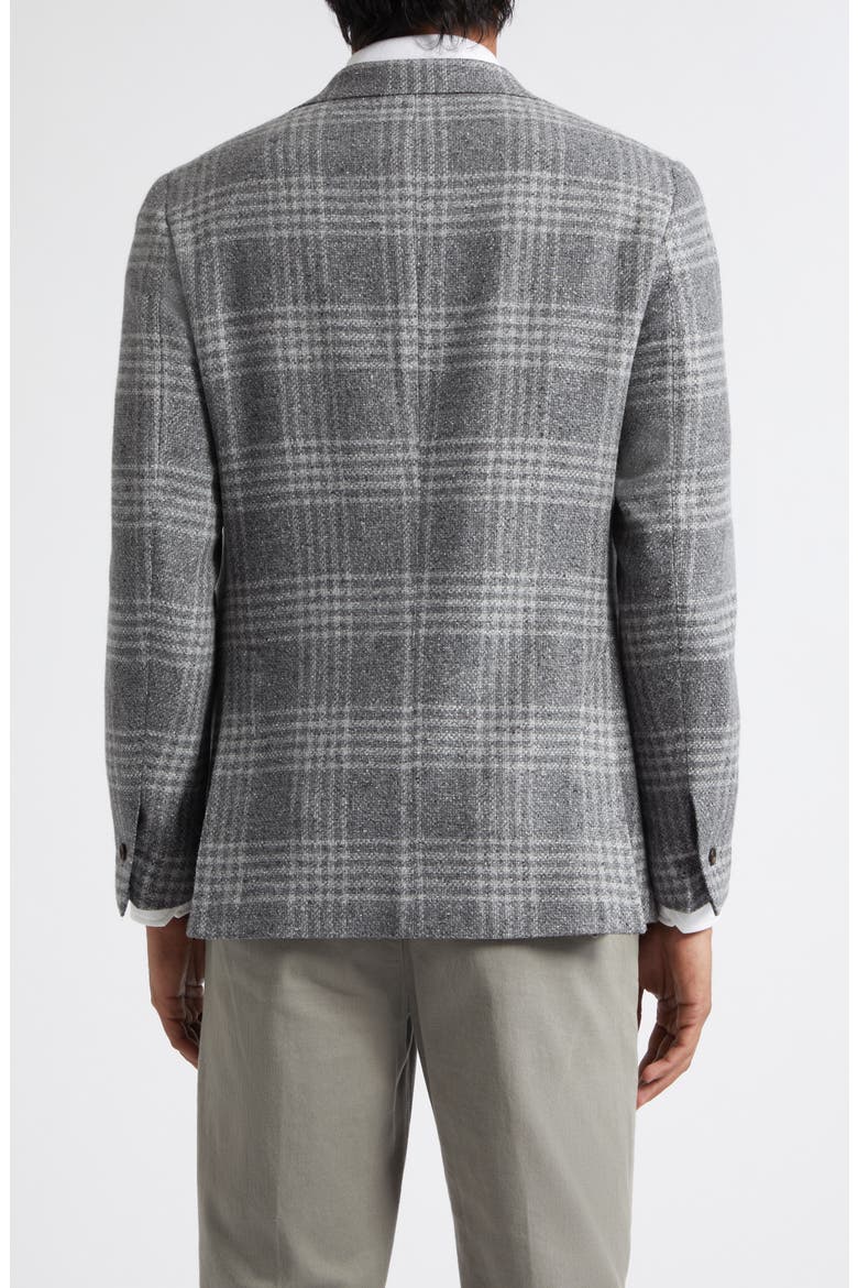 Plaid Cashmere & Silk Sport Coat, Alternate, color, 14 MED MELANGE GRAY