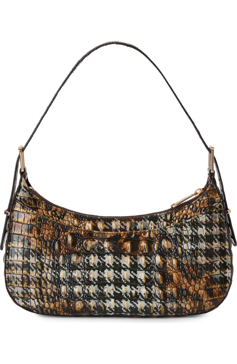 Brahmin Kyrie Croc Embossed Leather Shoulder Bag, Alternate, color,