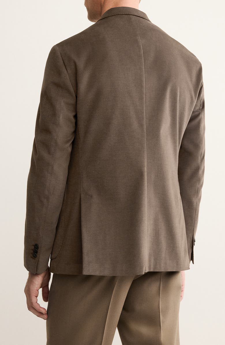 MANGO Slim Fit Stretch Cotton Blazer, Alternate, color, Caramel