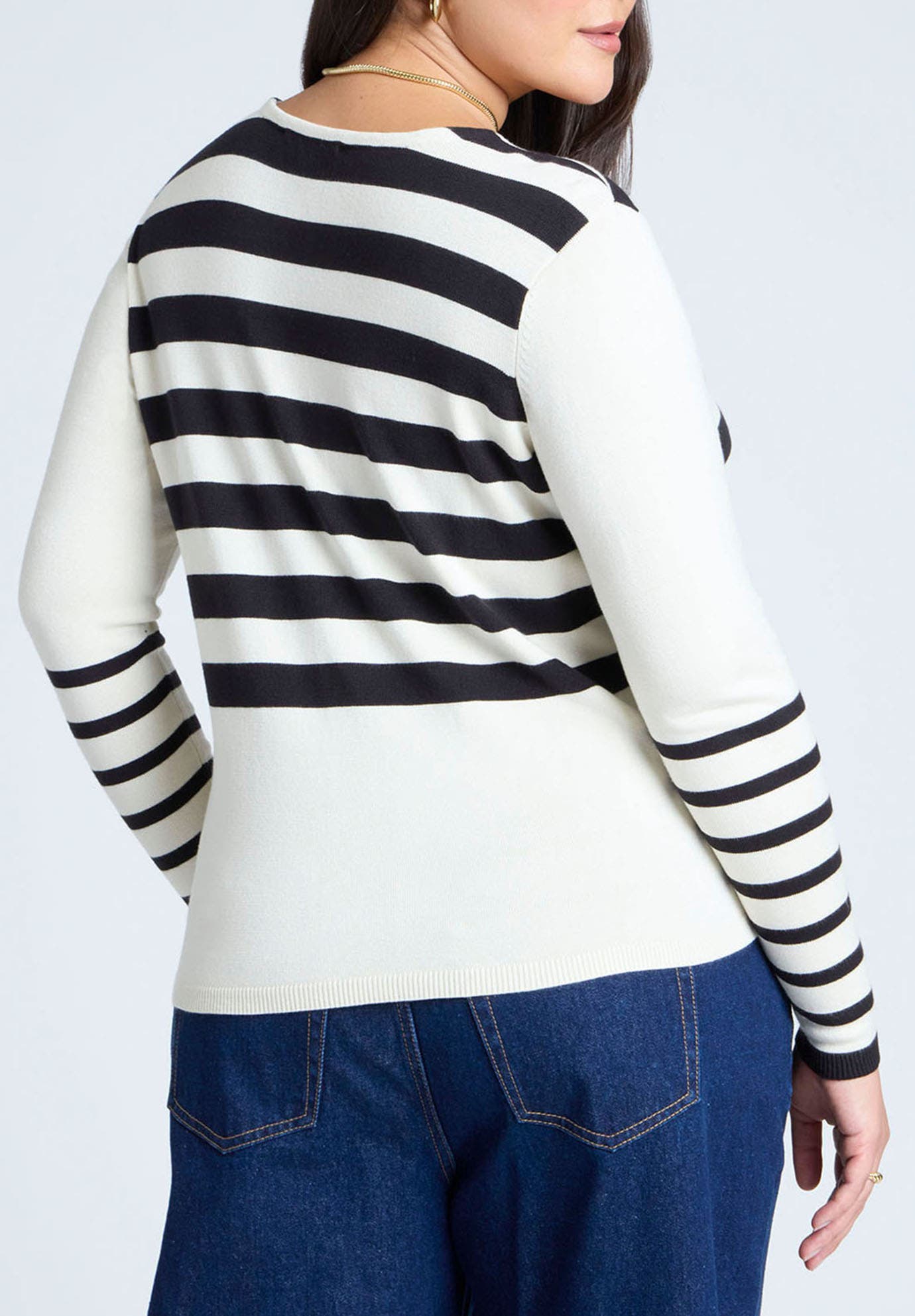 Abstract Striped Sweater - image 2