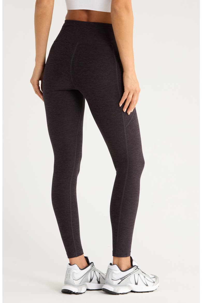 Renew High Waist Pocket Leggings, Alternate, color, BLACK MELANGE