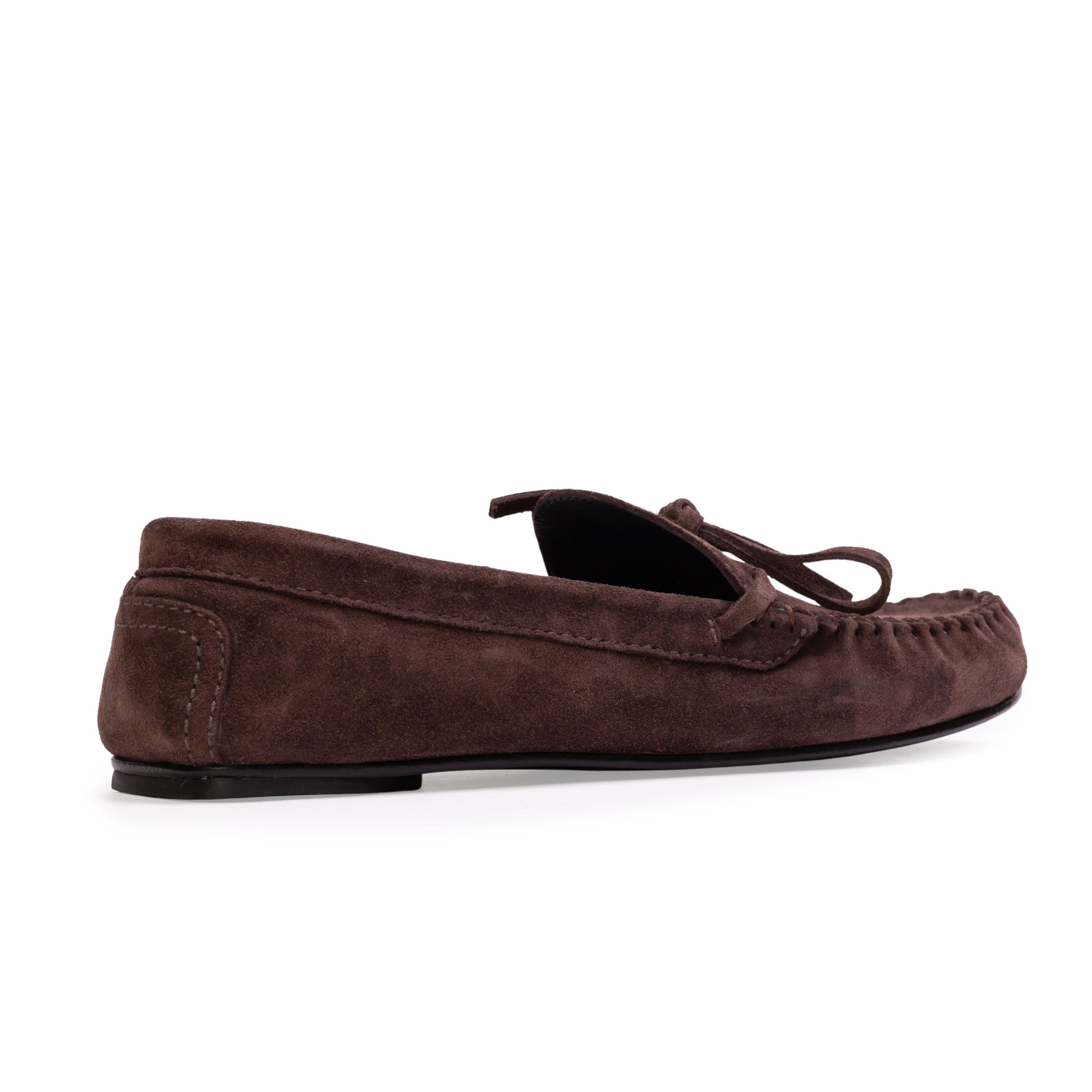 BLACK SUEDE STUDIO Solana Suede Loafer, Alternate, color, Hot Fudge Suede