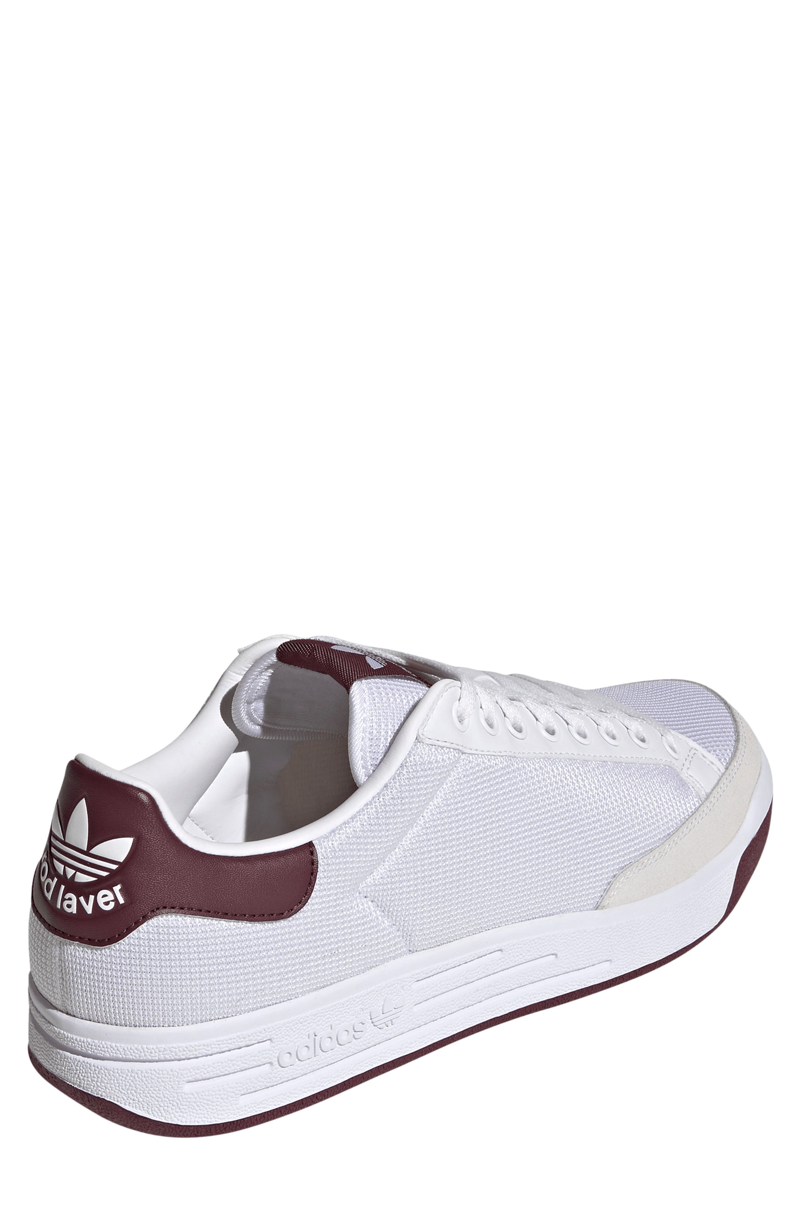 Rod Laver Vintage Sneaker, Alternate, color, WHITE/ WHITE/ MAROON