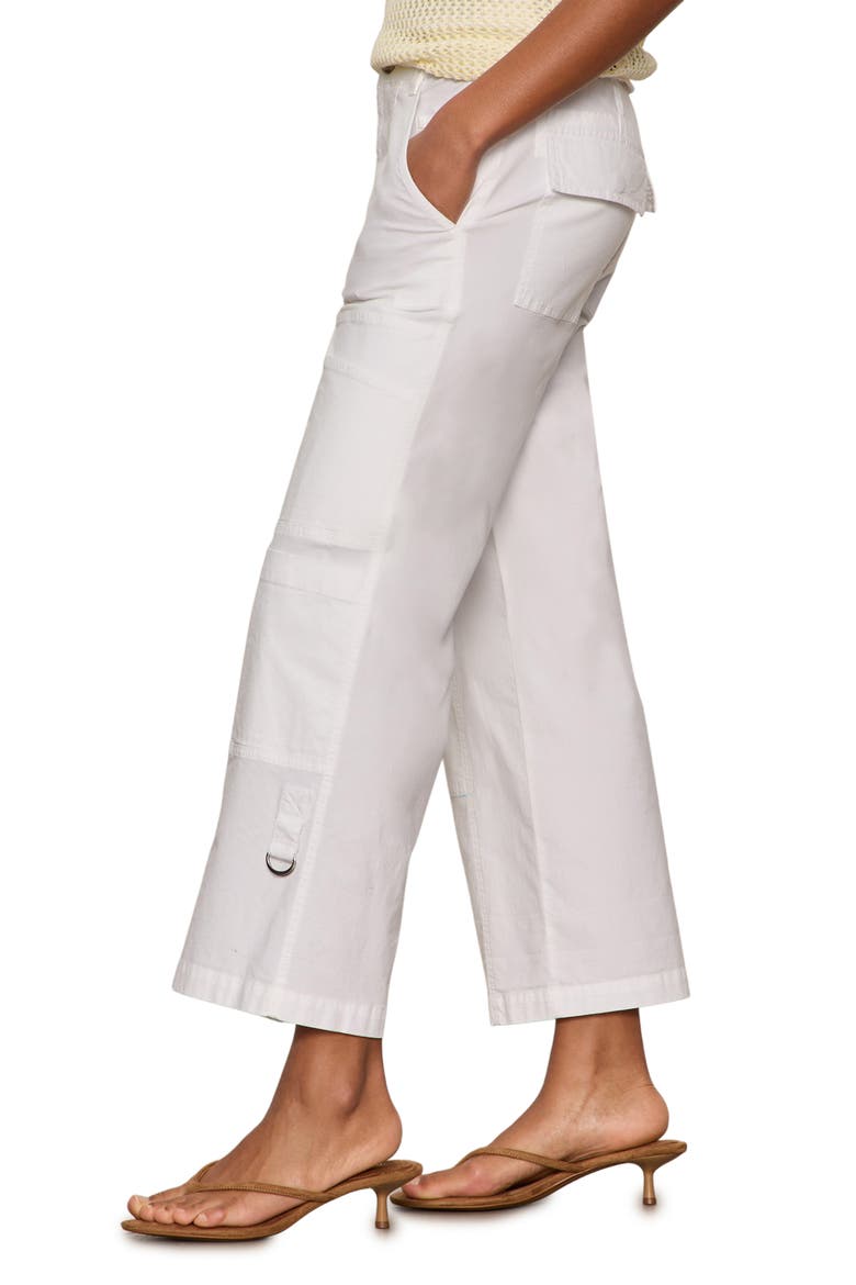 Angels Stretch Cotton Cargo Pants, Alternate, color, WHITE