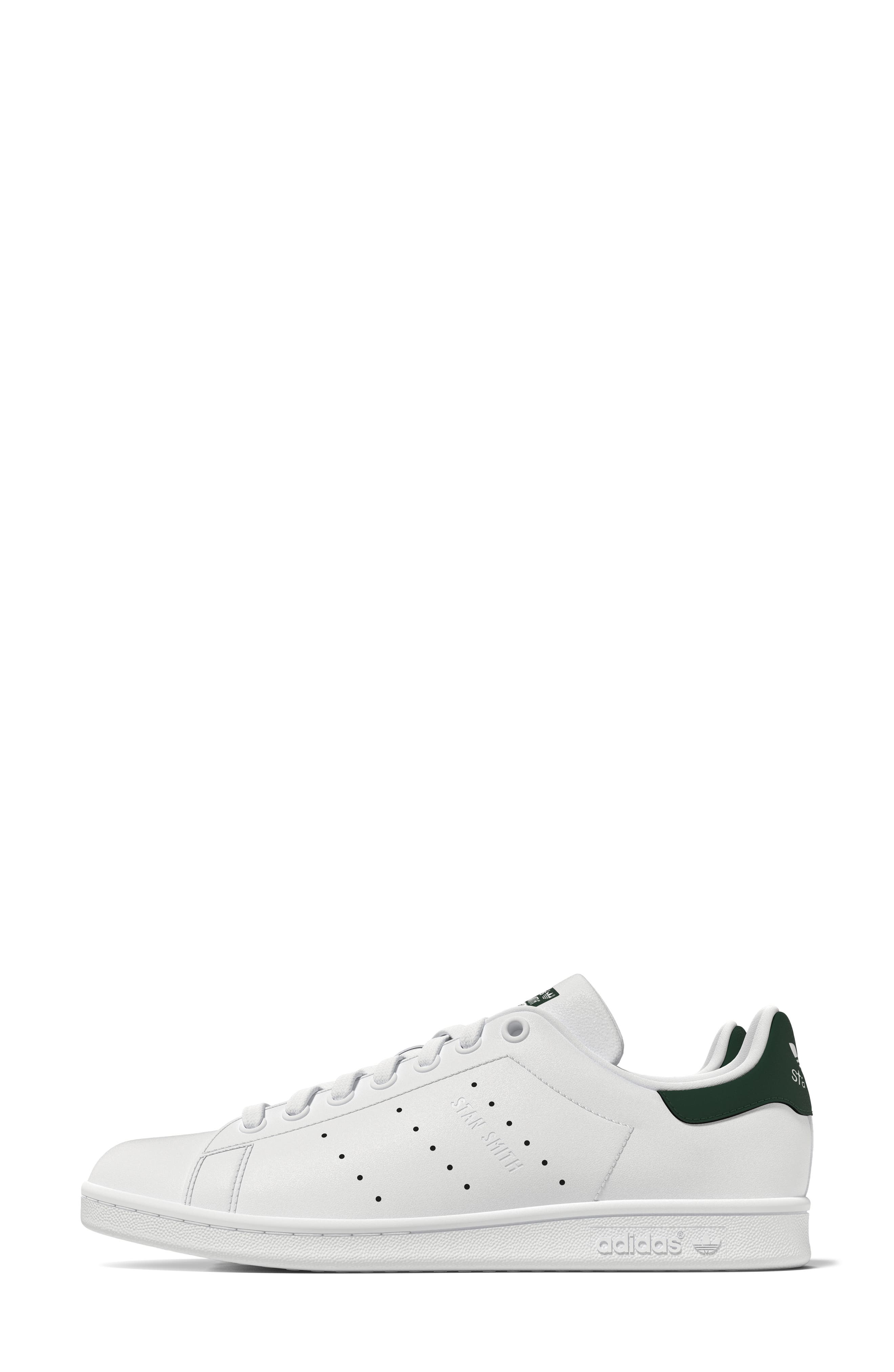 Stan Smith Sneaker, Alternate, color, WHITE/ WHITE/ DARK GREEN