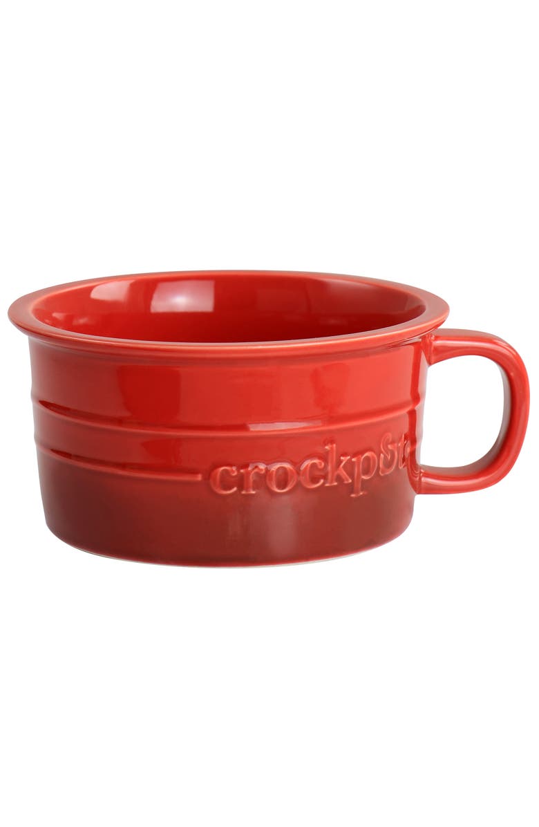 Crock-pot Appleton 24oz Stoneware 4 Piece Soup Mug Set, Alternate, color, Red