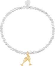 Estella Bartlett Sienna Champagne Beaded Stretch Bracelet