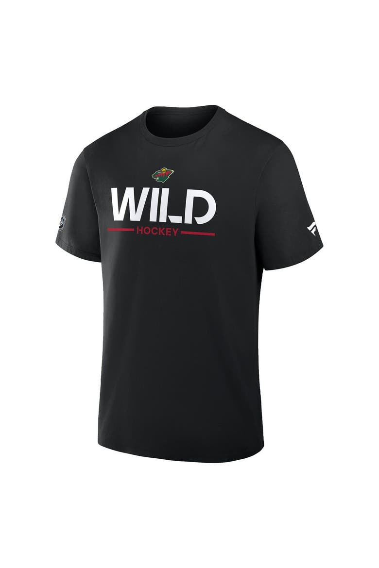 Men's Fanatics Black Minnesota Wild Authentic Pro Primary T-Shirt, Alternate, color, Black