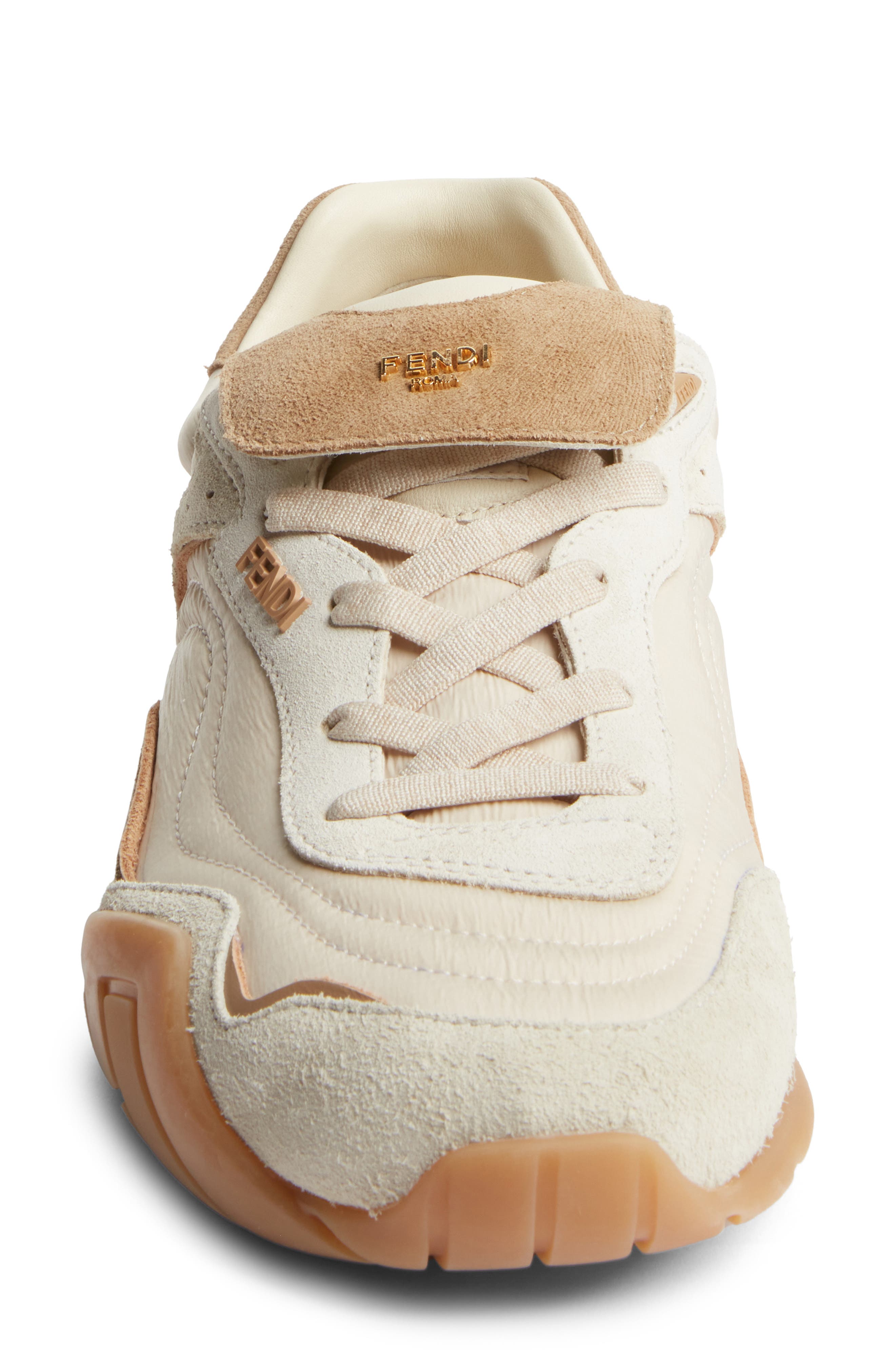 Fendi Pulse Low Top Sneaker, Alternate, color, Ivory
