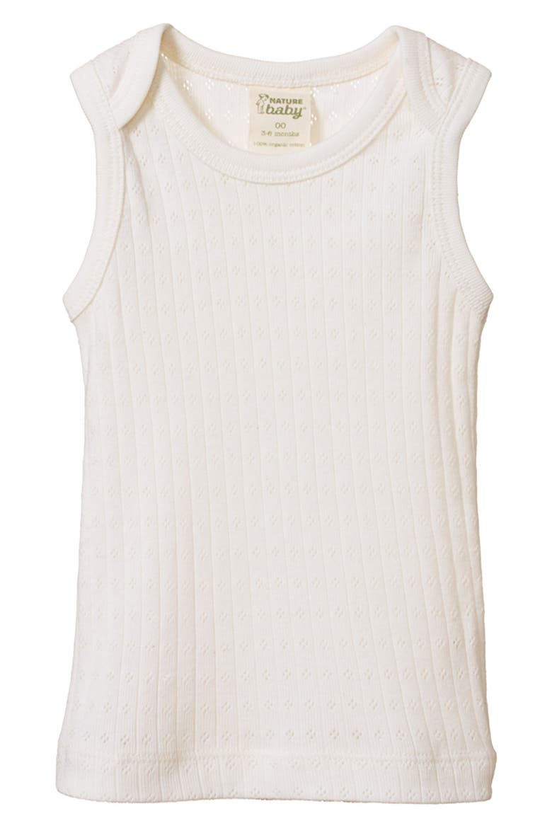 Pointelle Sleeveless Top, Main, color, NATURAL