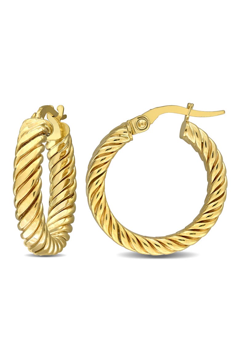 Twisted Hoop Earrings, Main, color, GOLD