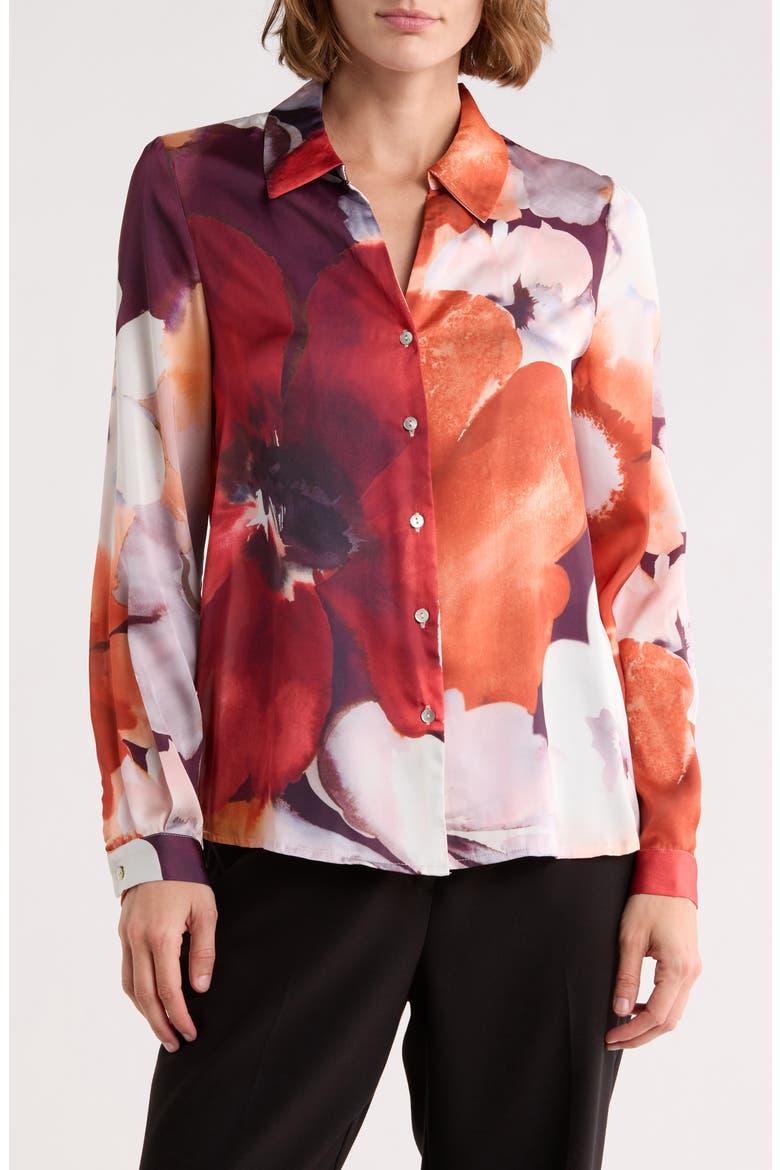 Floral Button-Up Shirt, Main, color, LARGE SCALE FLORAL