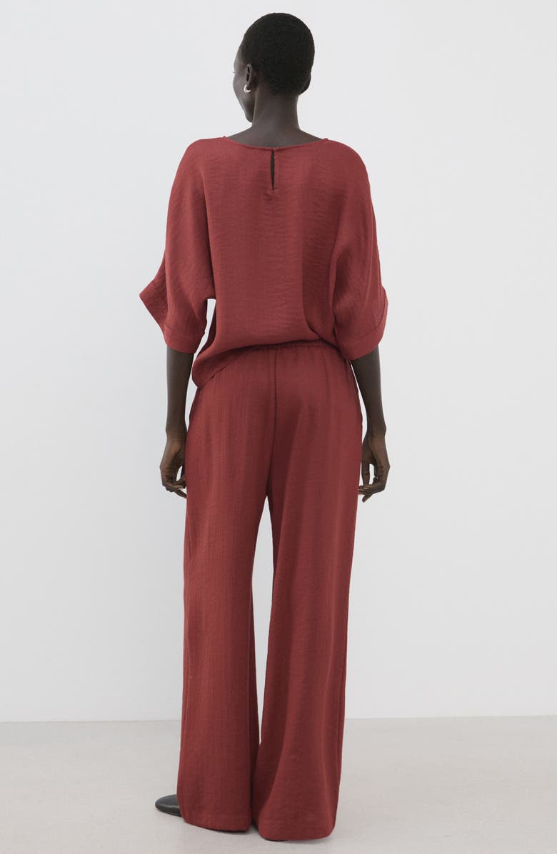 MANGO High Waist Palazzo Pants, Alternate, color, Red