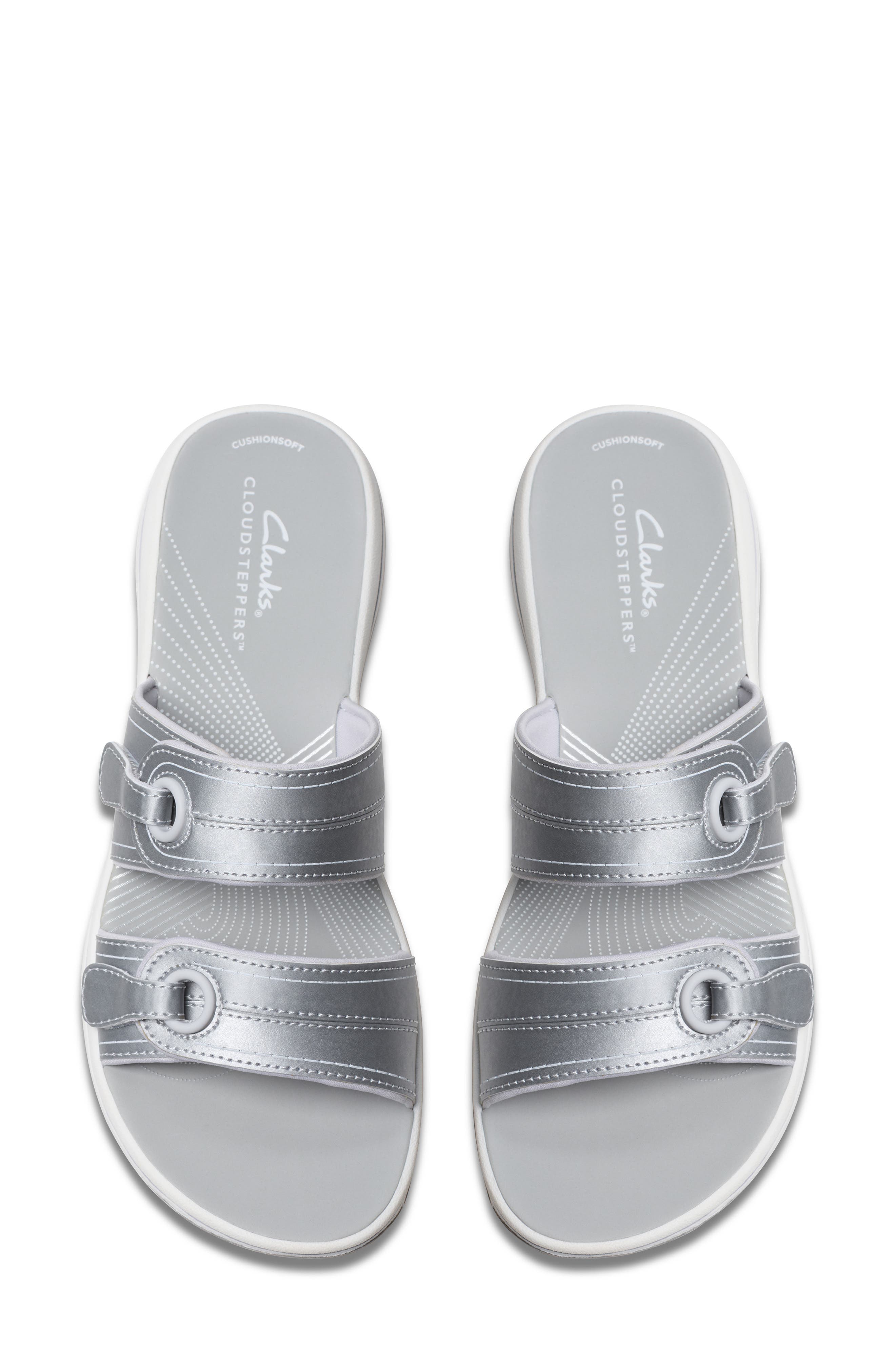 Clarks<sup>®</sup> Breeze Maye Platform Sandal, Alternate, color, Silver