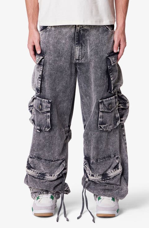 Washed Barrel Baggy Cargo Pants