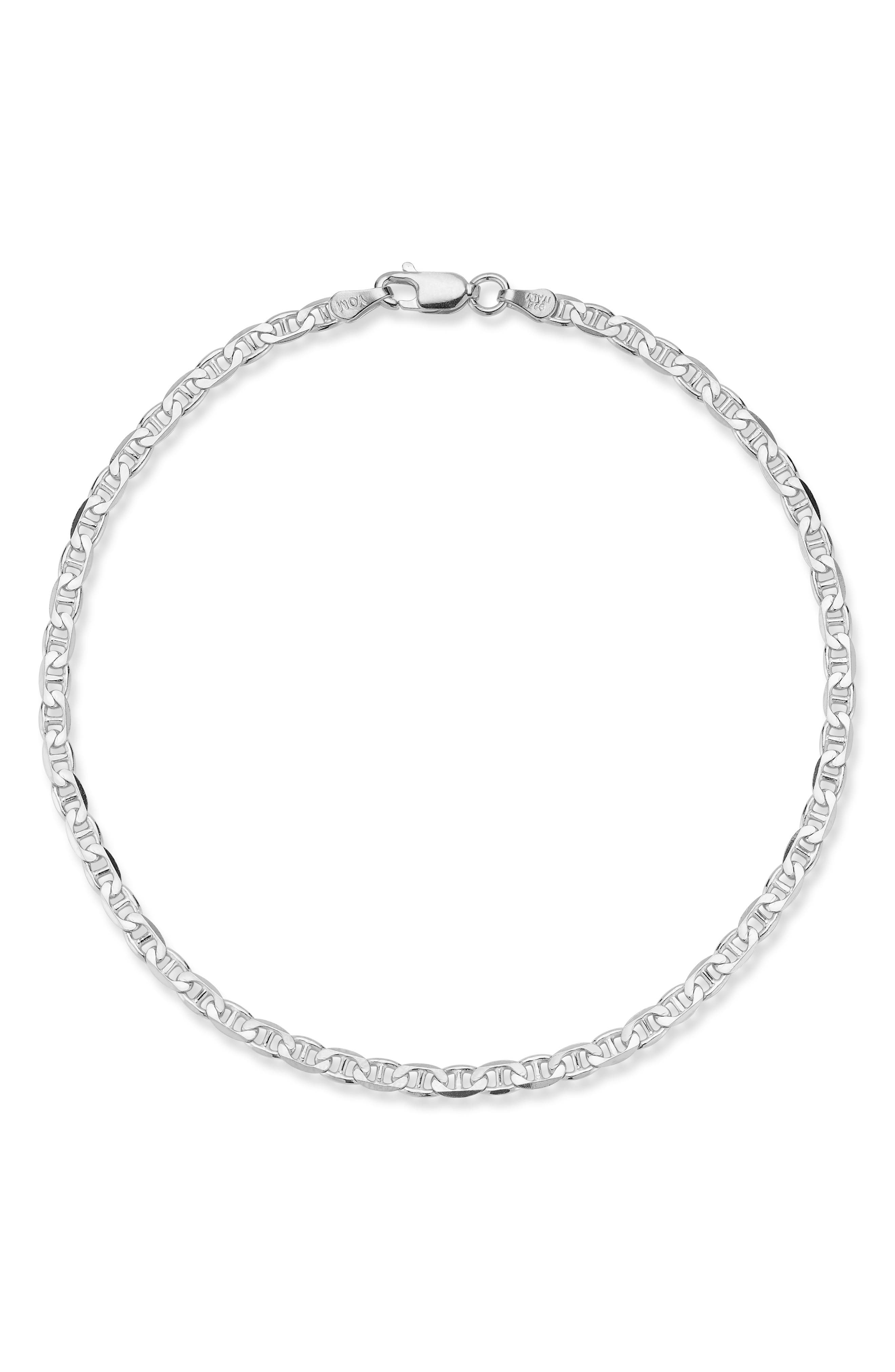 Yield of Men Sterling Silver Mariner Link Bracelet