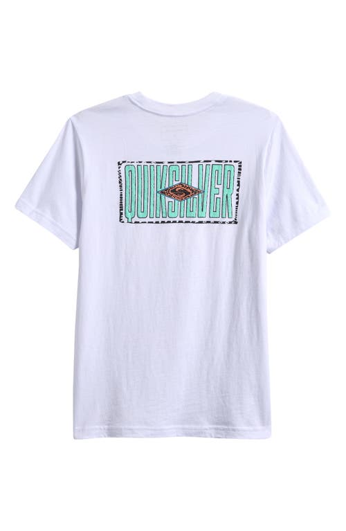Quiksilver Kids' Fossilized Logo Graphic T-shirt In White