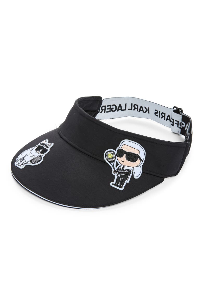 Karl & Choupette Visor, Main, color, BLACK