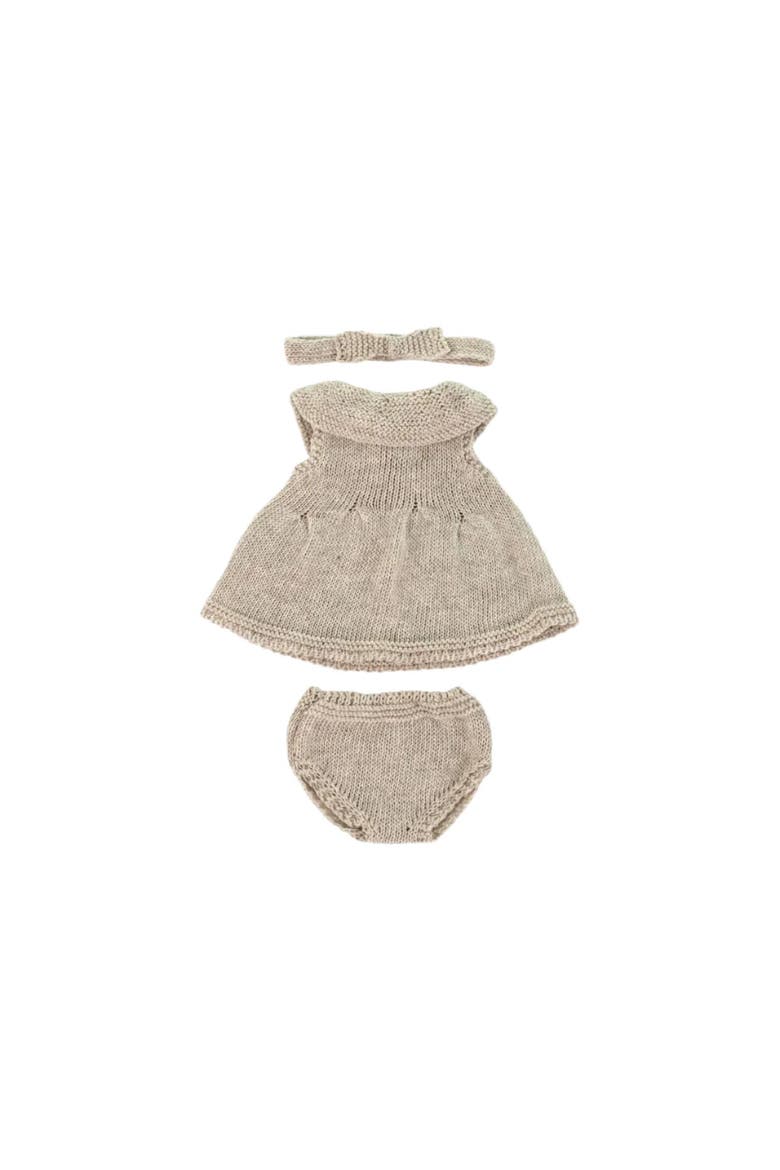 Knitted Doll Outfit for 12 5/8 inch Dolls, Main, color, Beige