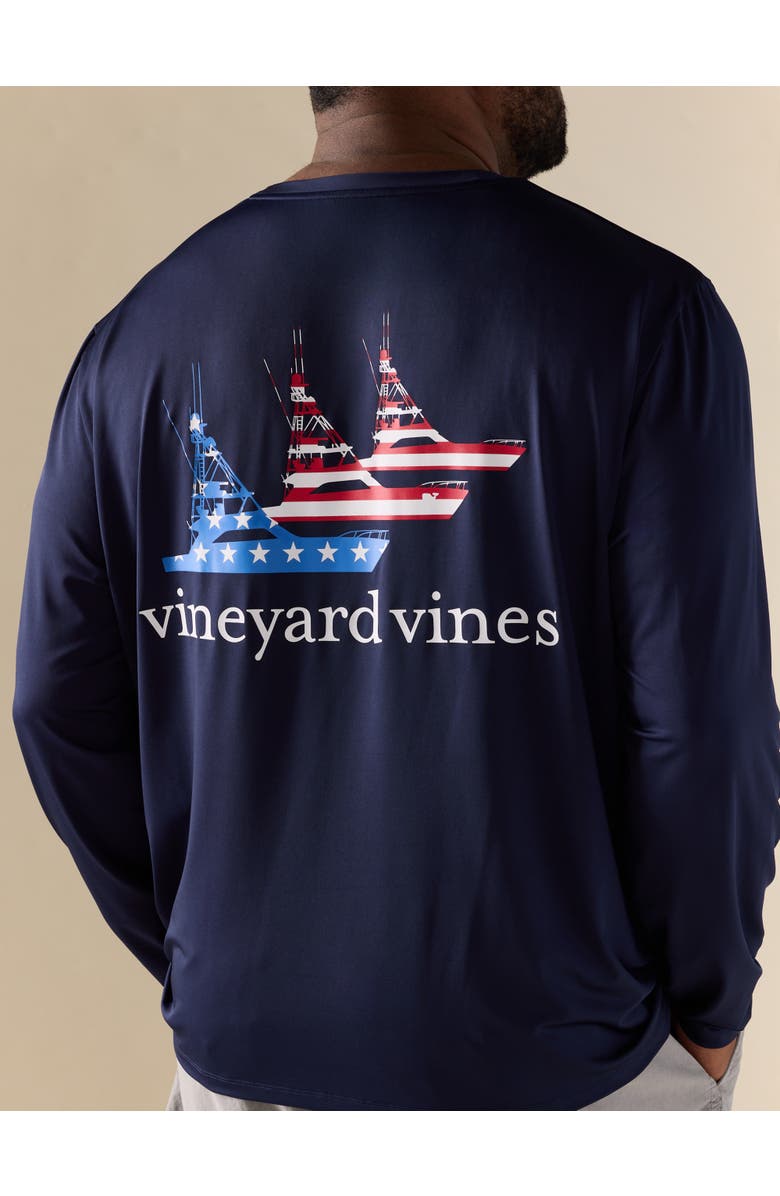 vineyard vines Big & Tall Sportfisher Harbor T-Shirt, Alternate, color, Nautical Navy