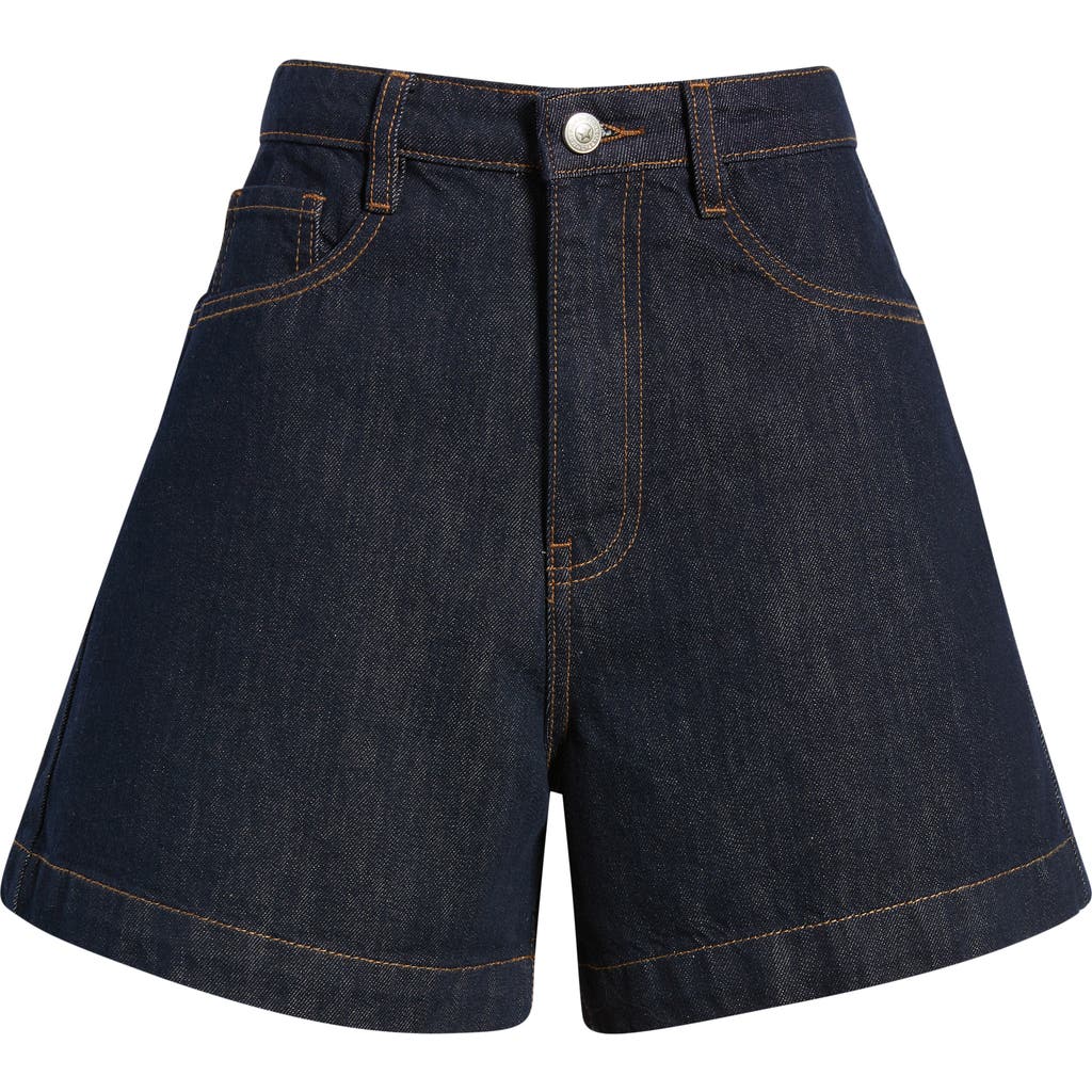 Princess Polly Whitaker High Waist Denim Shorts In Blue