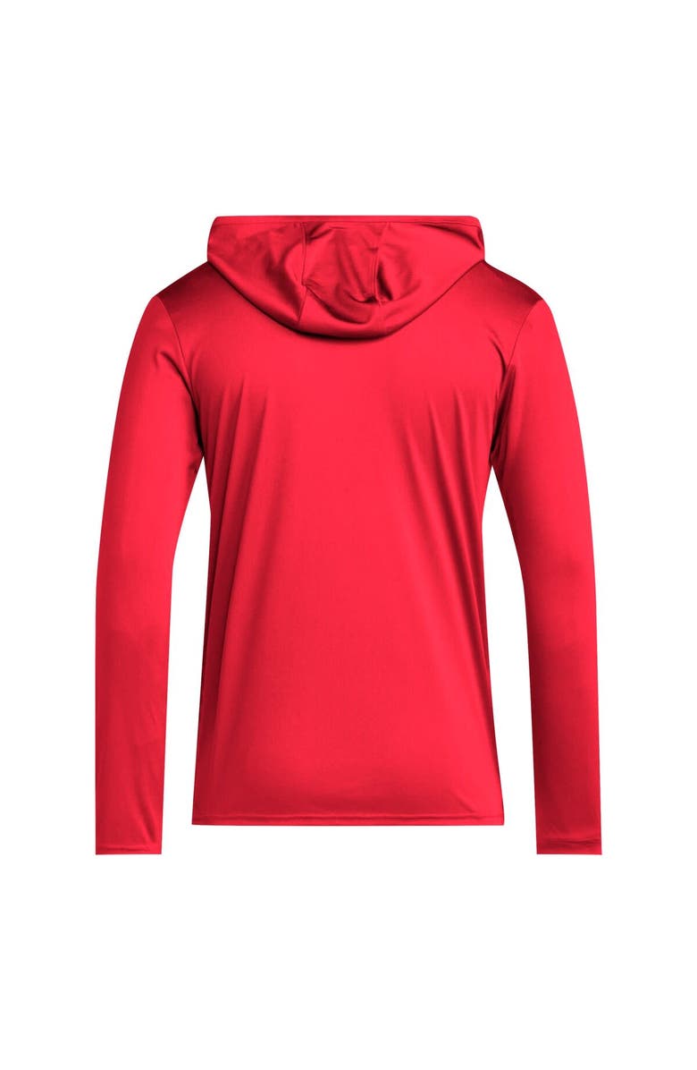 adidas Men's adidas Red NC State Wolfpack 2025 AEROREADY Sideline Training Long Sleeve Hooded T-Shirt, Alternate, color, Red