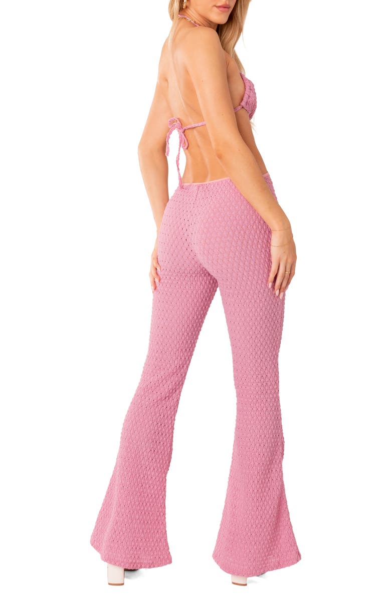 EDIKTED Prim Cutout Detail Knit Jumpsuit, Alternate, color, 