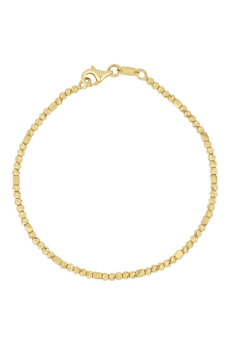 14K Gold Beaded Bracelet (Nordstrom Exclusive), Main, color, 14K YELLOW GOLD