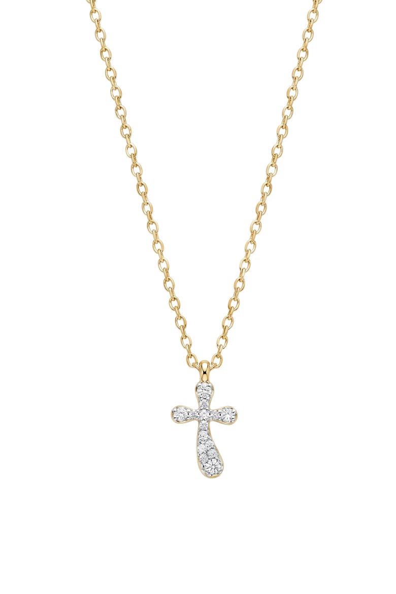 Cariann Two Tone Cross Necklace, Alternate, color, GOLD/ SILVER