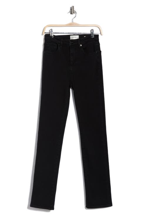 The Pencil Crop High Waist Slim Straight Leg Jeans (Levitate)