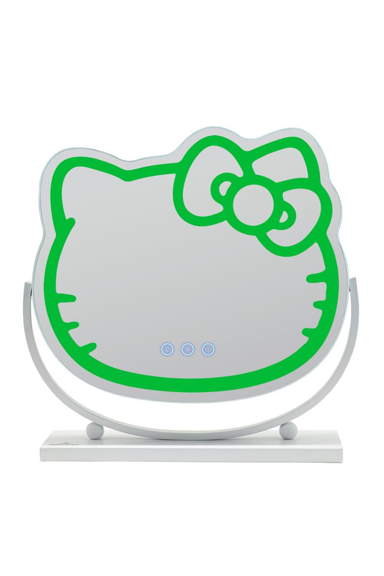 Hello Kitty® Kawaii LED Tabletop Makeup Mirror with Base, Alternate, color, White