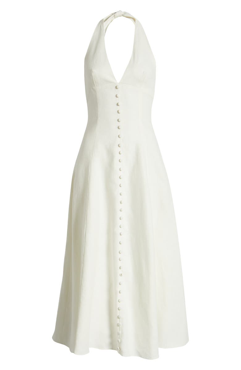 Faithfull the Brand Marie Linen Halter Dress, Alternate, color, 