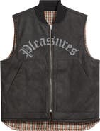 PLEASURES Horns Reversible Faux Leather Vest