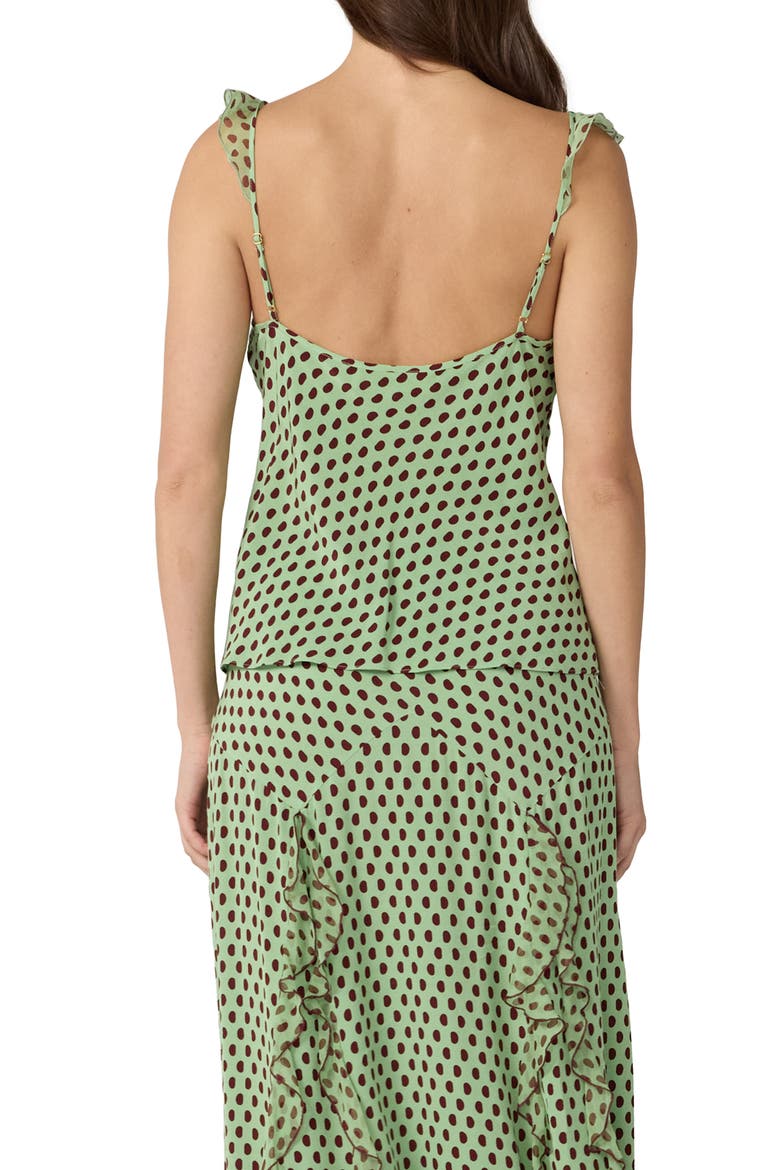 Lia Polka Dot Ruffle Trim Top, Alternate, color, JELLY POLKA DOT