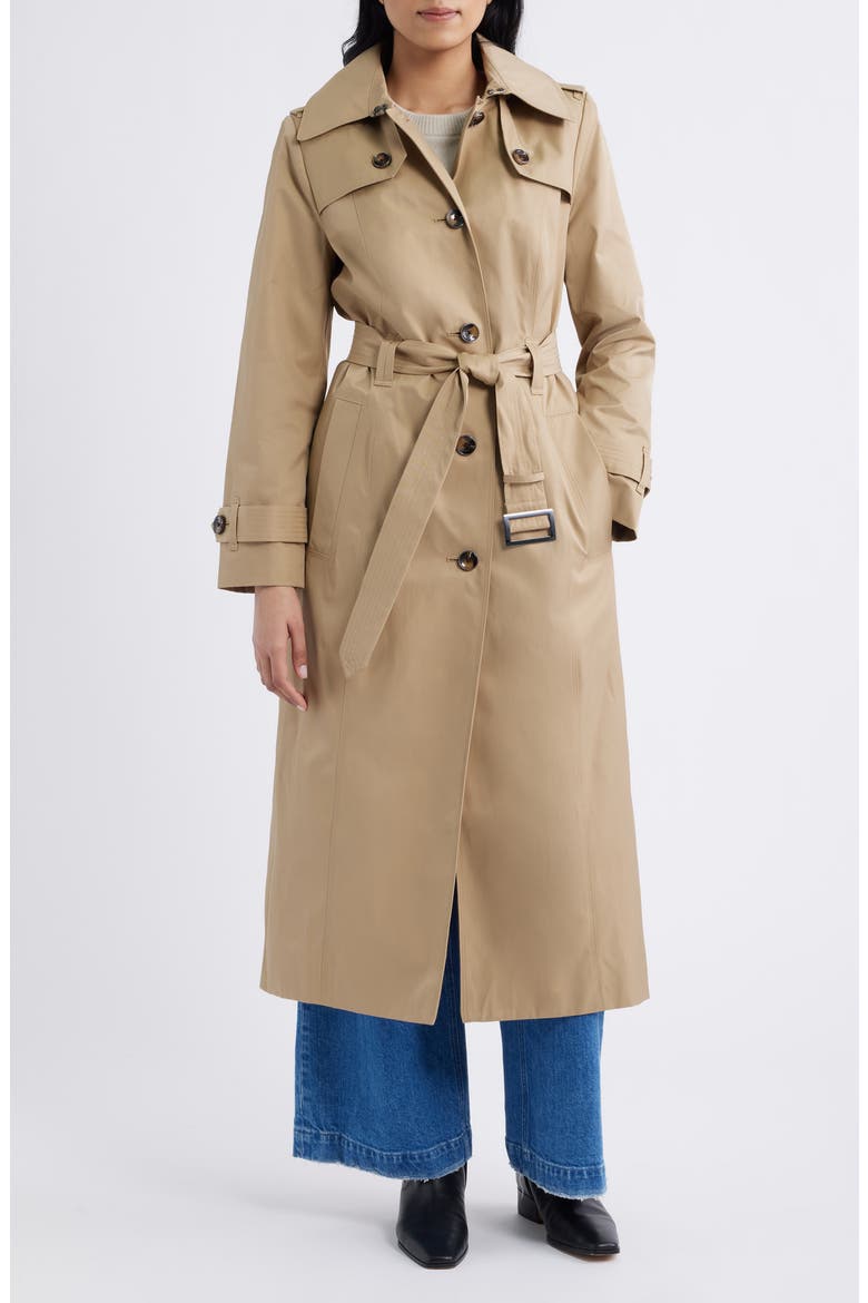 Cotton Blend Trench Coat, Main, color, BRITISH KHAKI