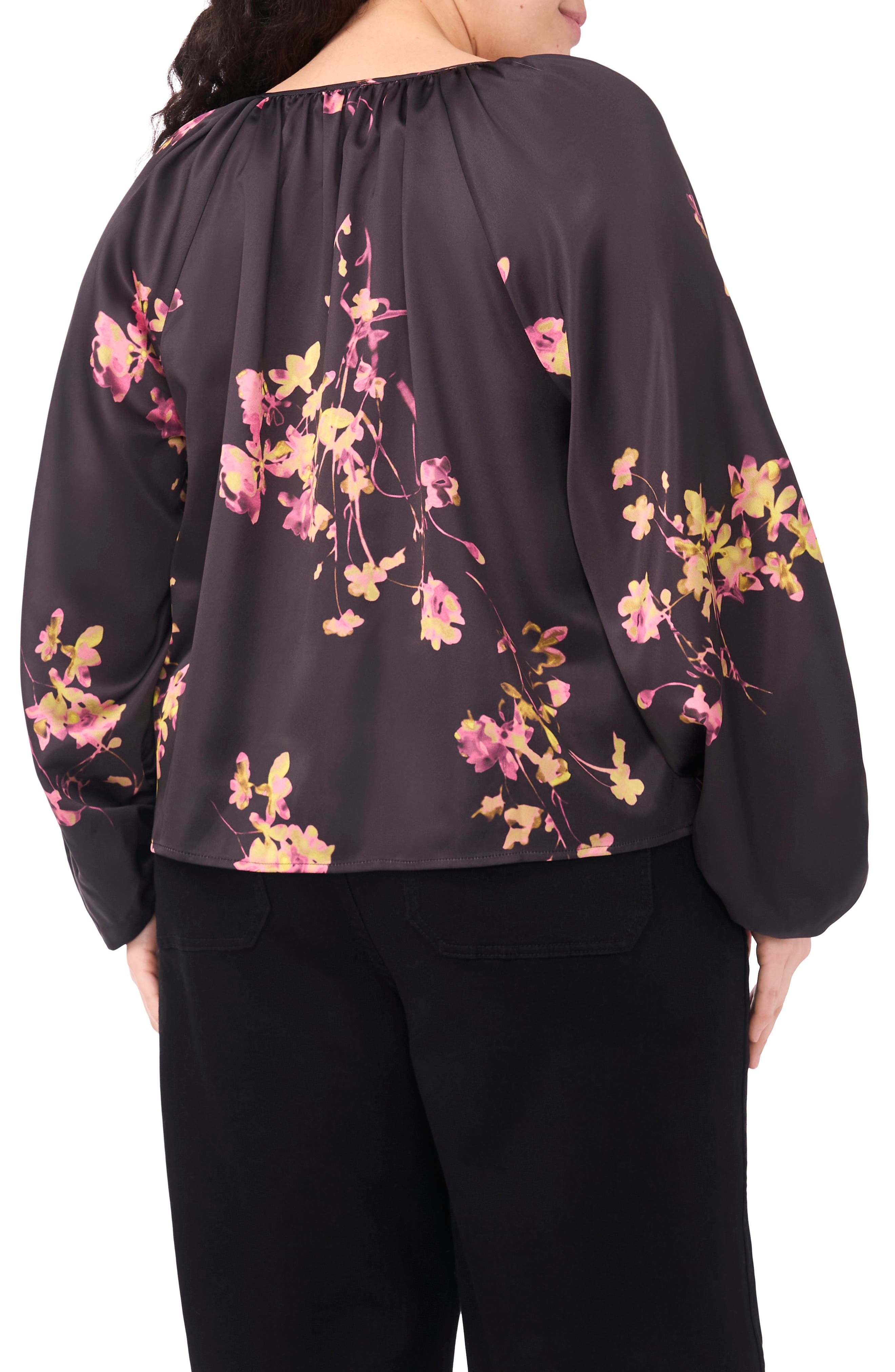 Floral Peasant Blouse - image 2