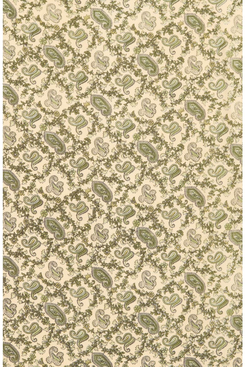 Paisley Print Square Scarf, Main, color, GREEN