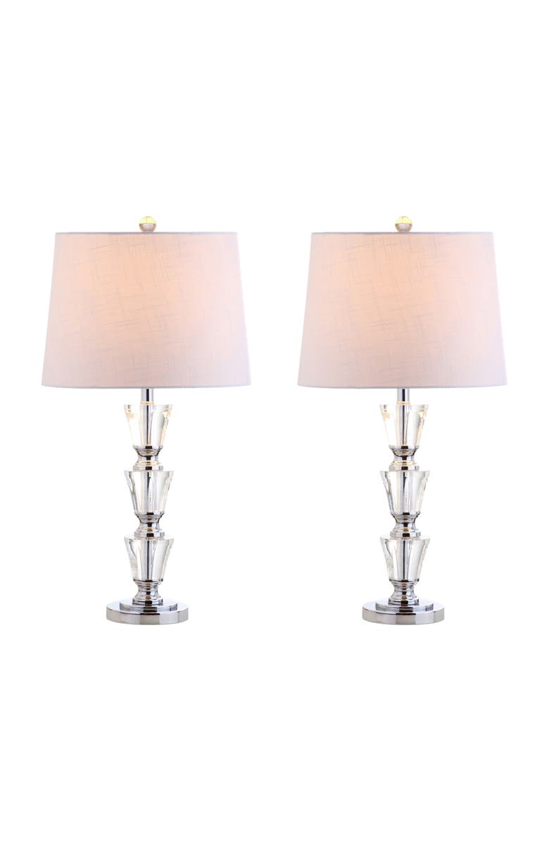 JONATHAN Y Layla 27" Crystal LED Table Lamp, Clear, Main, color,