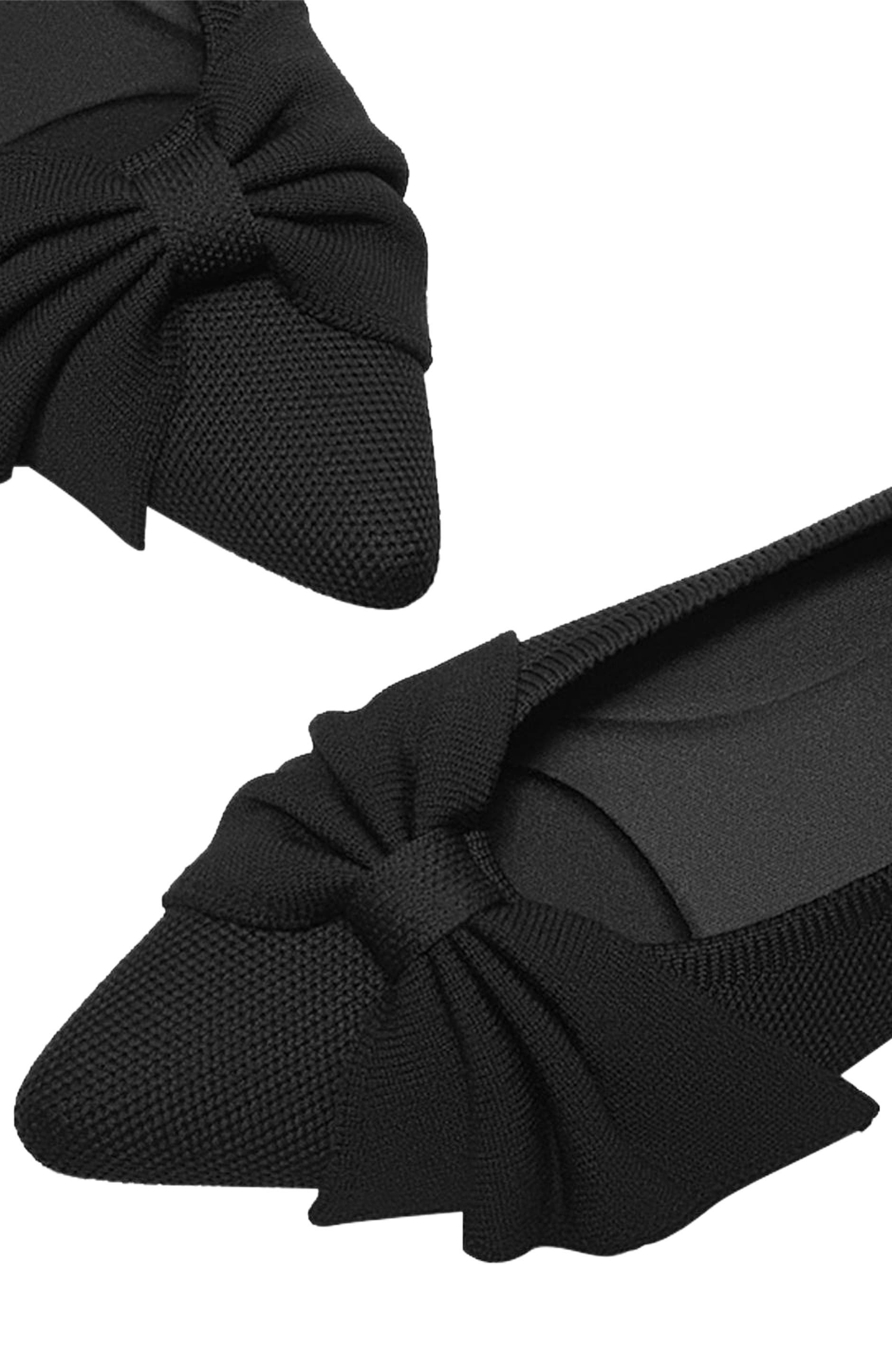 VIVAIA Pointed-Toe Bow Flats, Alternate, color, Black