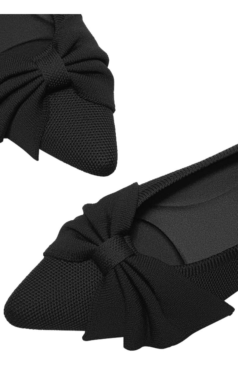 VIVAIA Pointed-Toe Bow Flats, Alternate, color, Black