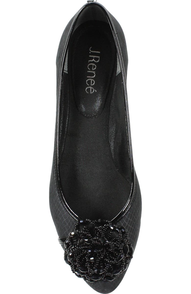 J. Reneé Mallantha Beaded Flower Ballet Flat, Alternate, color,